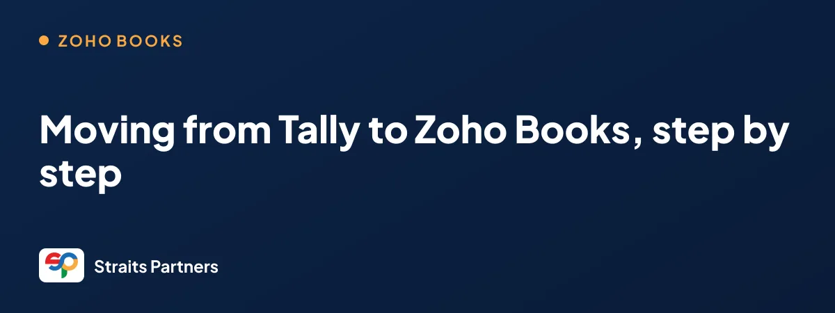 Moving accounting data from Tally to Zoho Books